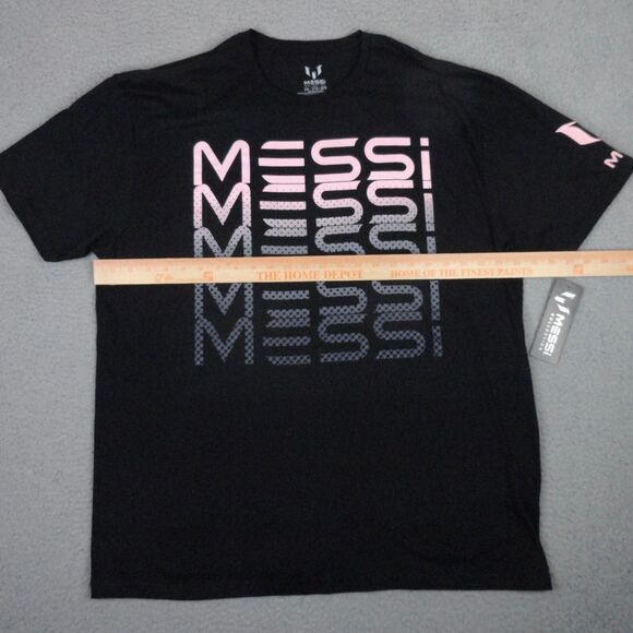 Lionel Messi Shirt Mens XXL 2XL Black Name Stack Graphic Tee Miami Soccer NWT - Picture 9 of 12